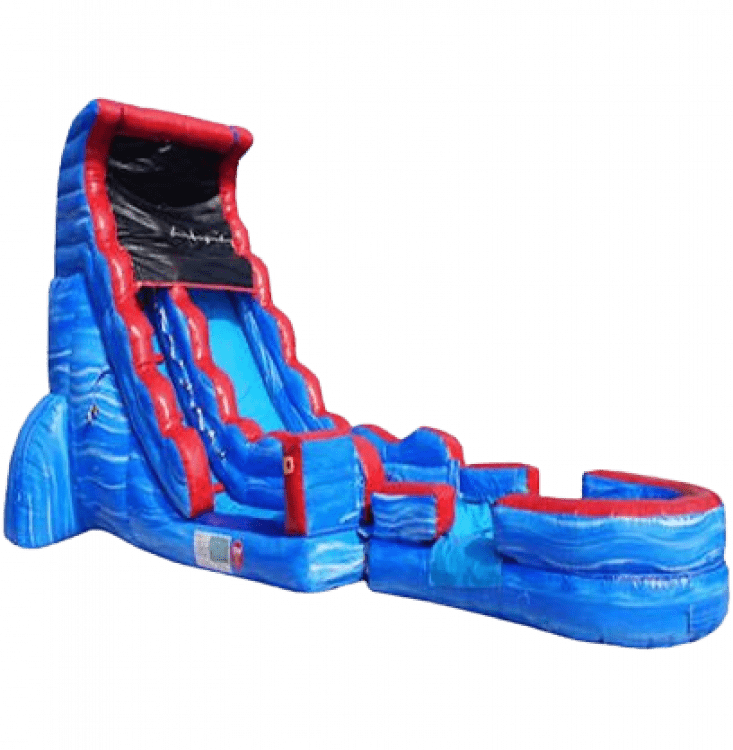 22 Ft Tsunami Screamer Dry/Wet Slide w/ Pool